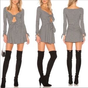 LPA Black and White Mini Dress